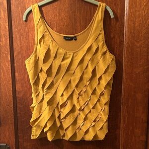 Apt. 9 Women's Mustard Ruffle Tank Top